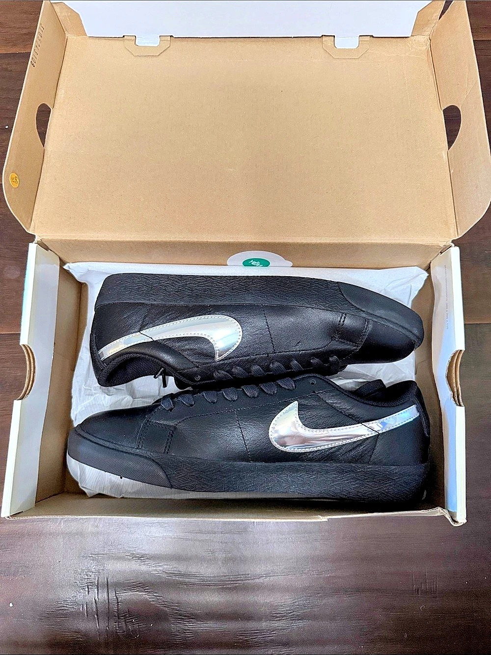 Nike SB Zoom Blazer Low QS x Dancer Skateboards Black & Silver US 8.5